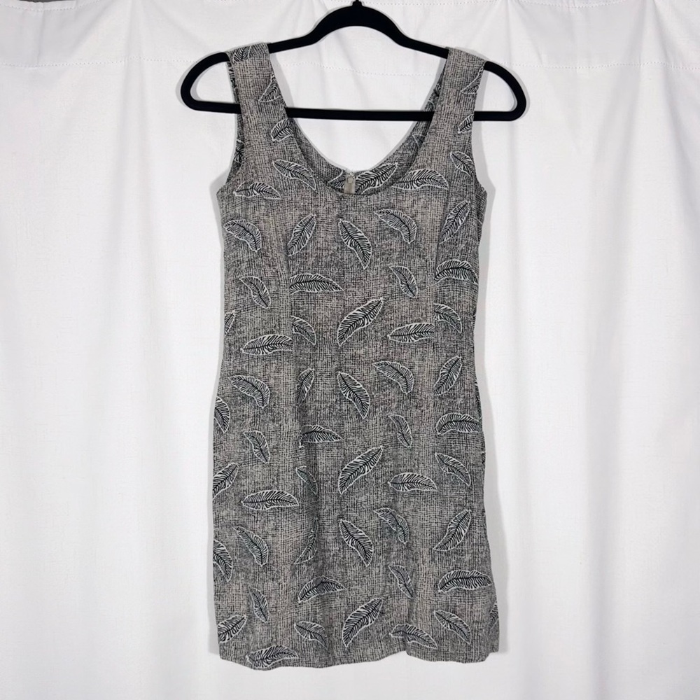 Vintage Picante Sleeveless Botanical Mini Dress
